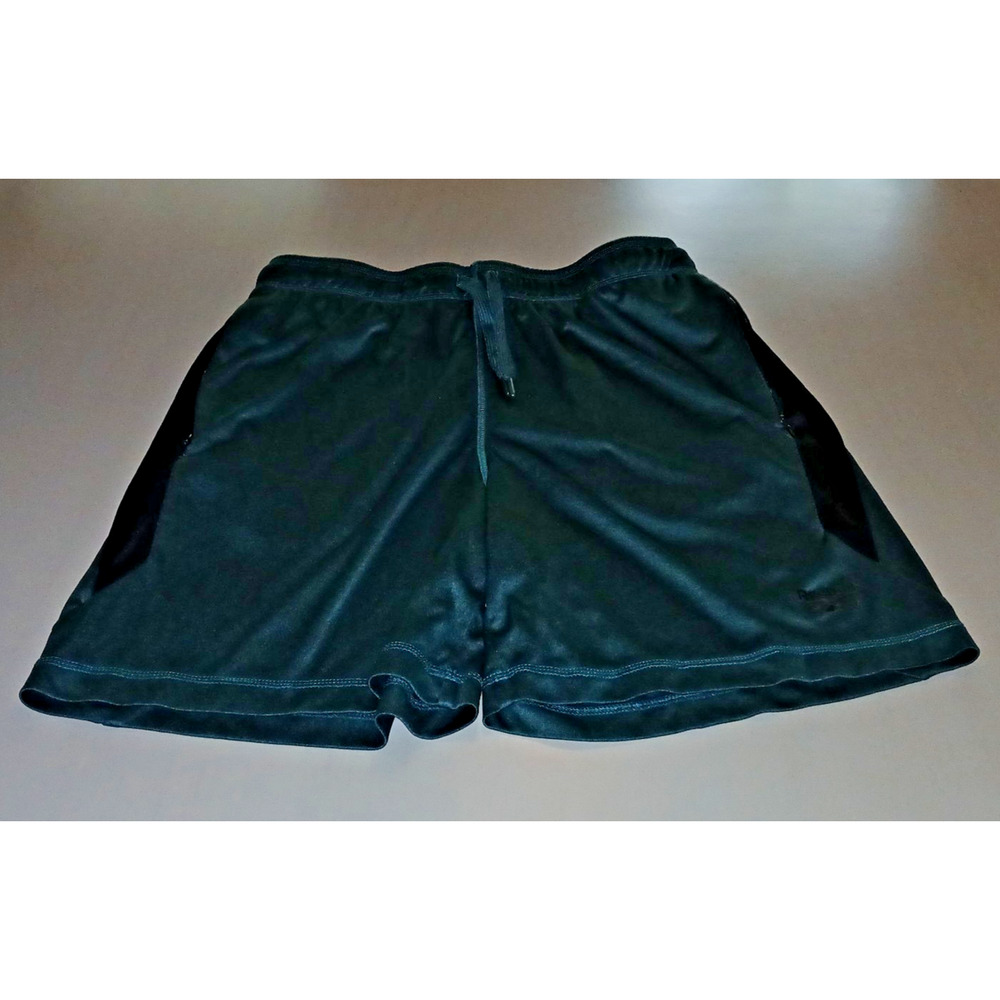 Reebok Workout Ready Shorts College Green Size Medium Woven 9 Inseam Pockets Gym